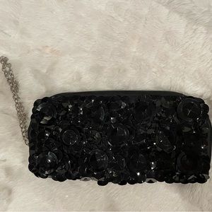 New BGBG MaxAzria evening bag wristlet - fun black unique